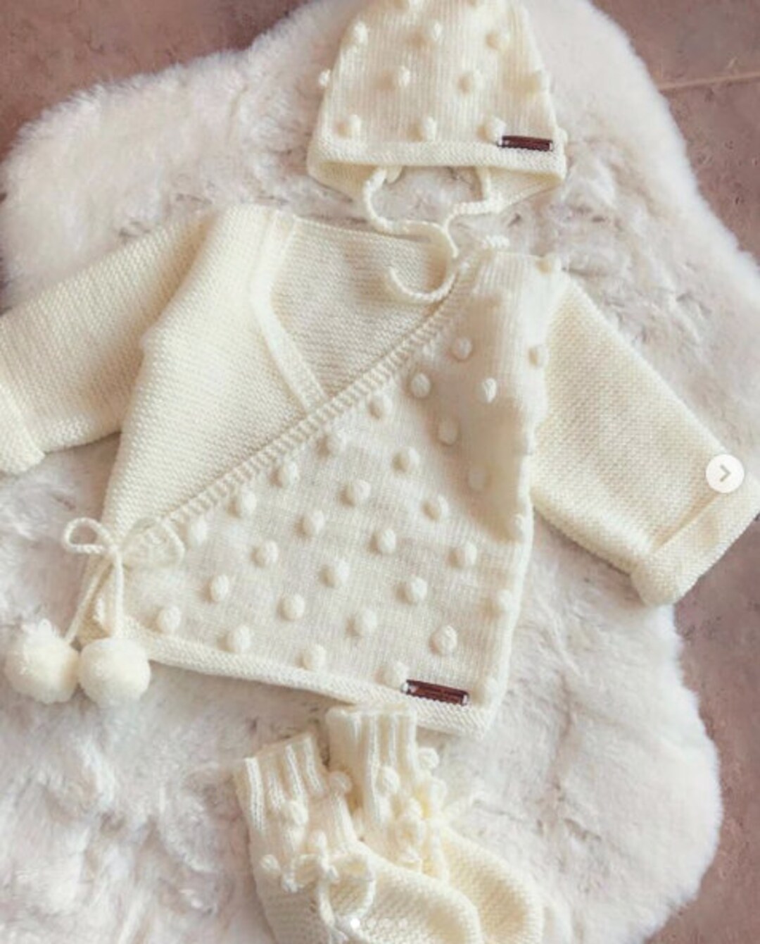 Knit Baby Set Knit Newborn Set Knit Newborn Outfit Knit Etsy