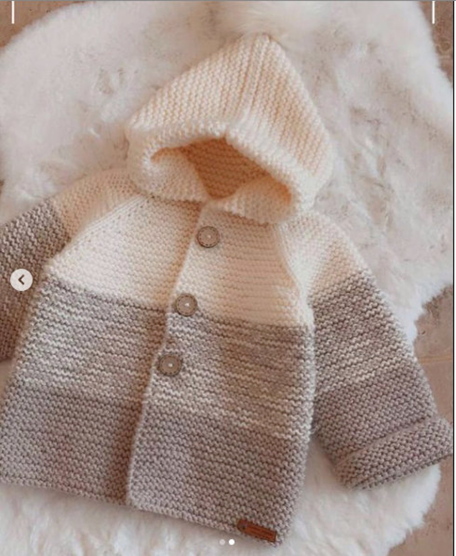 Baby Boy Cartoon Llama Embroidered Pattern Button Front Knitted Cardigan