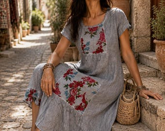 Cottagecore Dress, Pixie Style Dress, Lightweight Summer Dress, Beach Vacation Dress, Festival Outfit Women