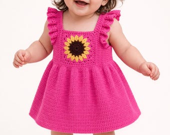 Crochet Baby Beach Dress Summer New Baby Clothing Baby Girl Clothes  Birthday Gifts for Her  Orange Beige Brown Cream Cotton Dress