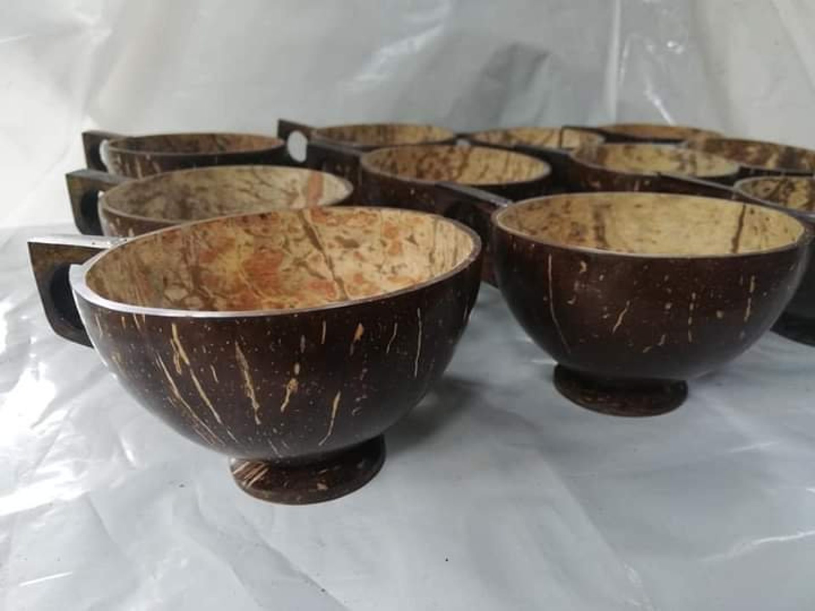 Coconut shell tea cup sets Etsy