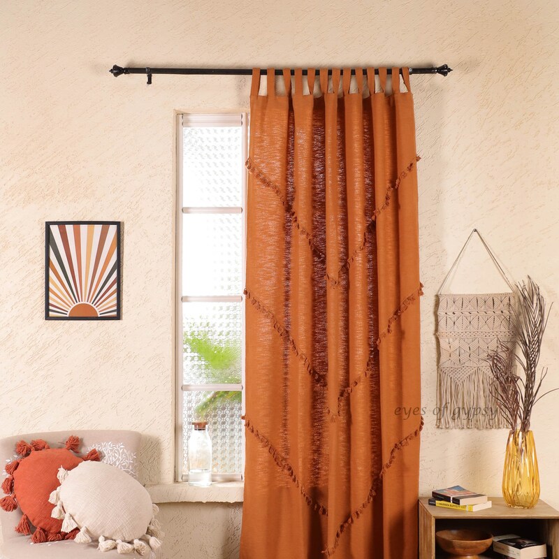 Boho Window Curtains - Etsy