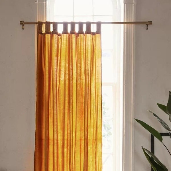 Honey Gold Luxury Velvet Curtain Velvet Curtain Bohemian Window Curtain Living Room Curtain Room Divider Curtain Luxe Velvet Curtain