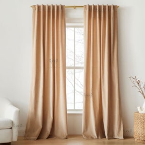 Take A Look About Camel Velvet Curtains