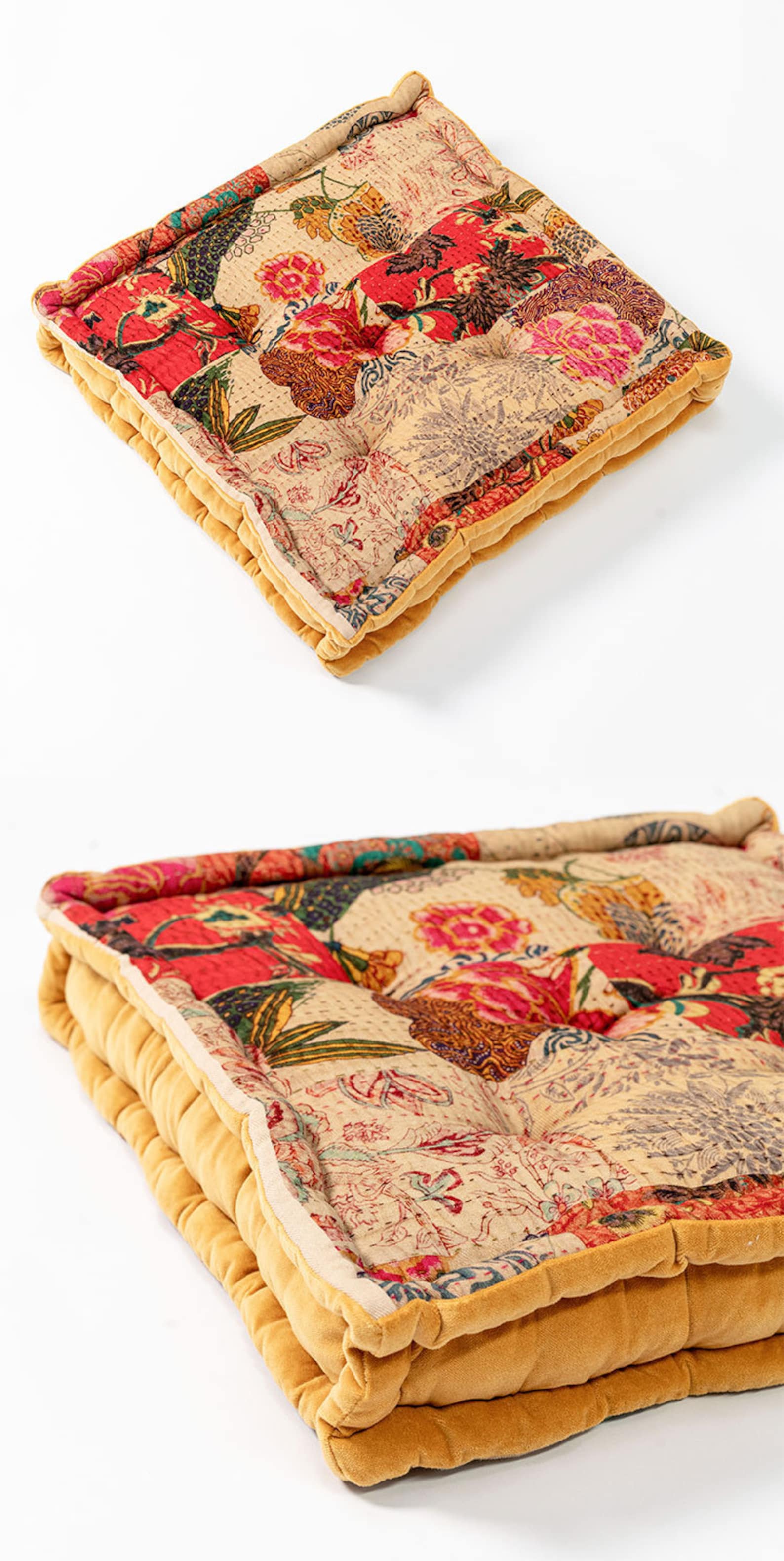 Image of Velvet Floor Cushion Pillow