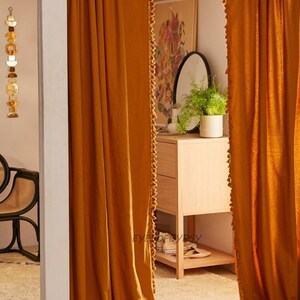 Handmade Tassels Curtain Fringes Curtain Window Curtain Boho Curtain Bedroom Curtain Door Curtain Window Curtain Bohemian Curtains One Panel