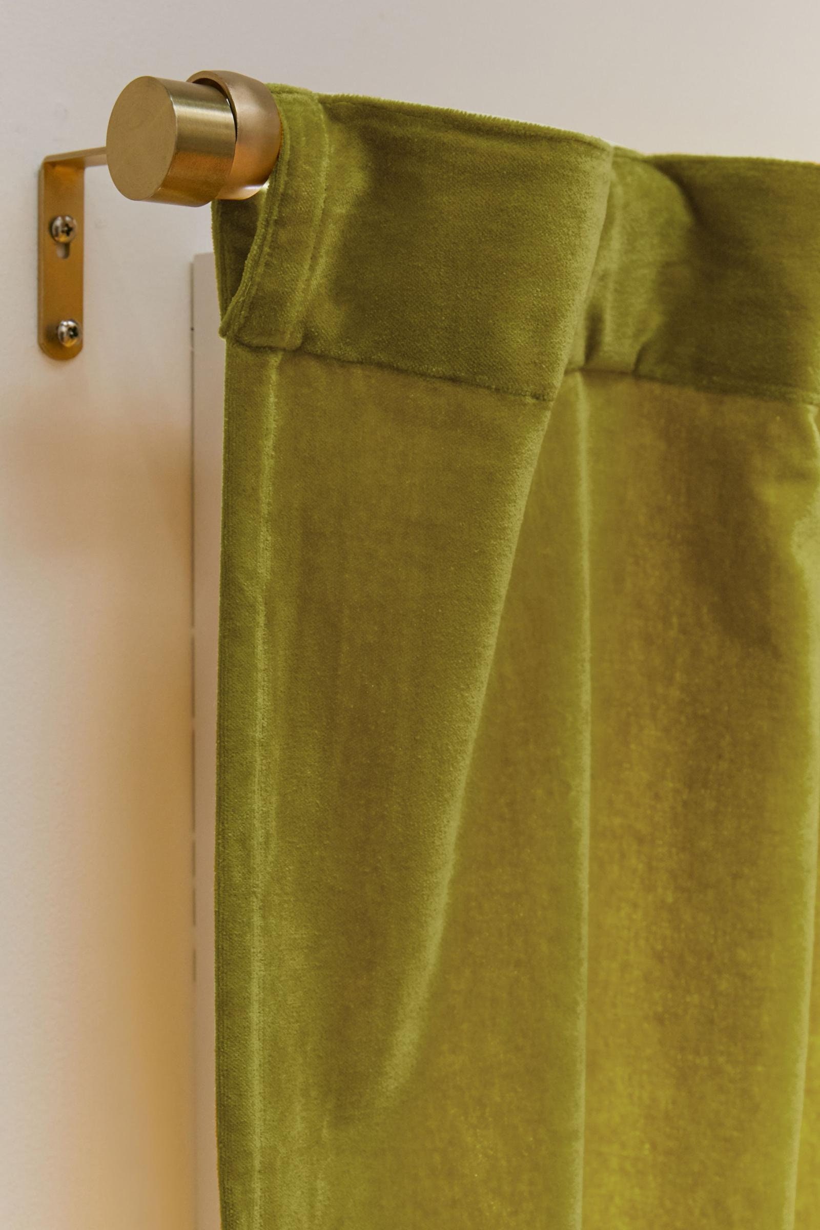 Lime Green Velvet Door Curtain Personalized Curtains Moss - Etsy