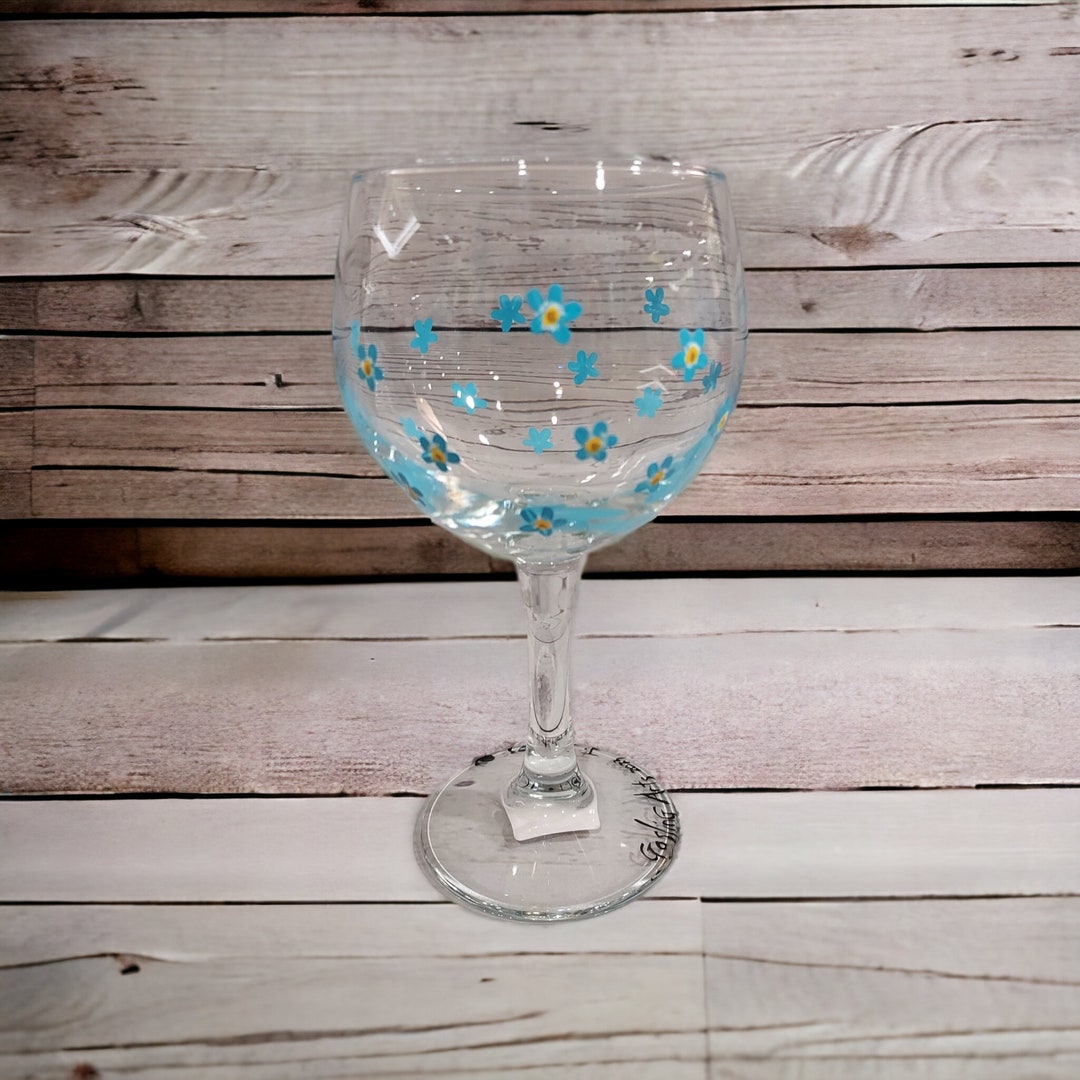 Hand Painted Gin Glass Etsy