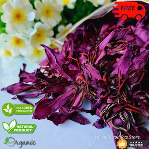 Bio Rote Lotus Blumen | Getrocknete Nymphaea rubra spirituelle Blume | Premium-Qualität, Entspannungskräuter | Ceylon Ayurveda natürlicher Kräutertee