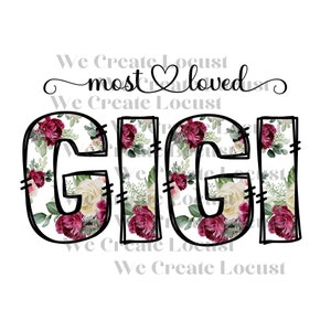Alfabeto de garabatos con letras de rosas GIGI, el diseño PNG más querido de San Valentín de We Create