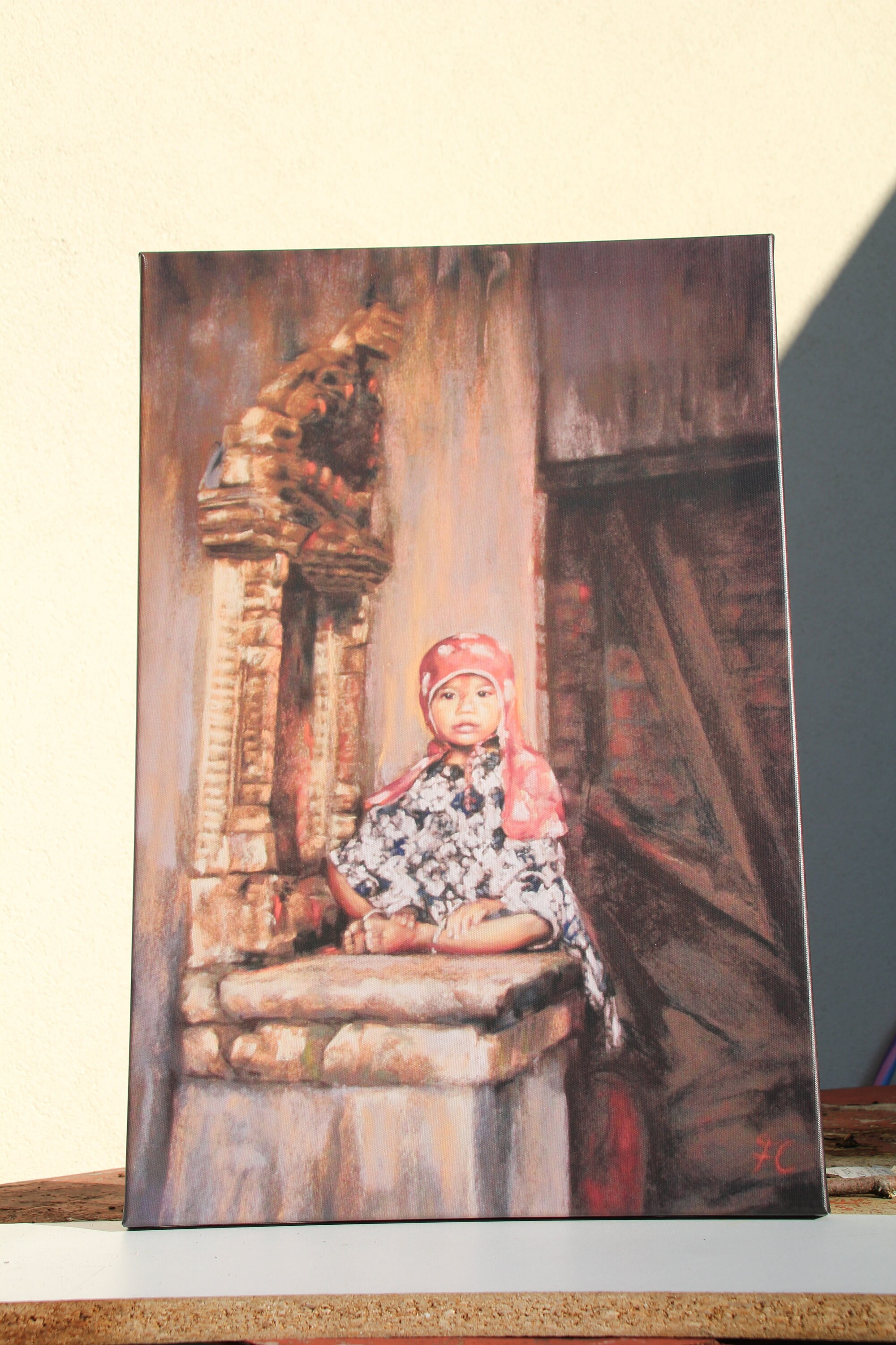 Fillette Népalaise ParéeReproduction sur Toile