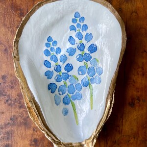 Maine Made Lupines on Large Oyster Shell Dish