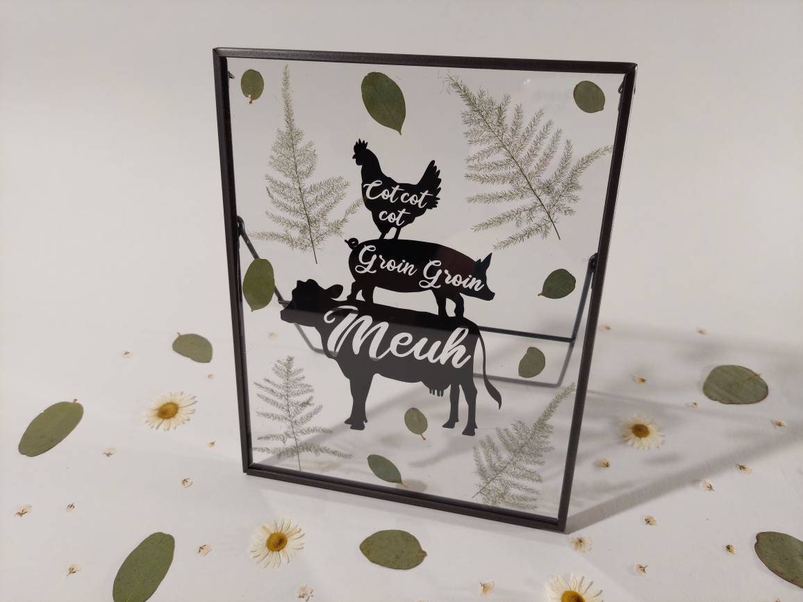 Herbier Animaux et Bruits/Décoration Murale Fait Main Créatrice Bretonne Fabriqué en France Fleurs P