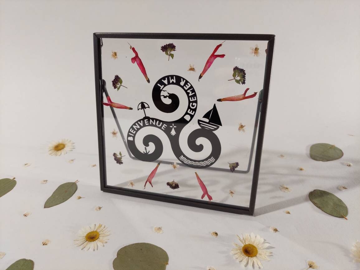 Herbier Bienvenue Breizh/Décoration Murale Fait Main Créatrice Bretonne Fabriqué en France Fleurs Pr