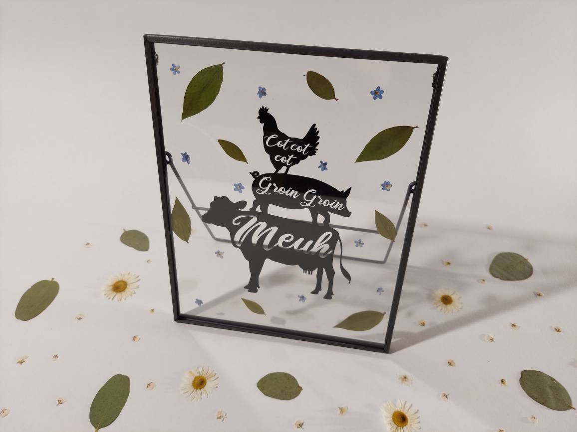 Herbier Animaux et Bruits/Décoration Murale Fait Main Créatrice Bretonne Fabriqué en France Fleurs P