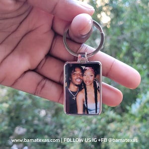 Custom Picture Keychain, Personalized Text Keychain, Picture Keychain, Anniversary Gift , Gift For him, Mother‘s day Gifts