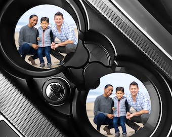 Personalized Photo Car Coasters, Set of 2, Neoprene or Ceramic