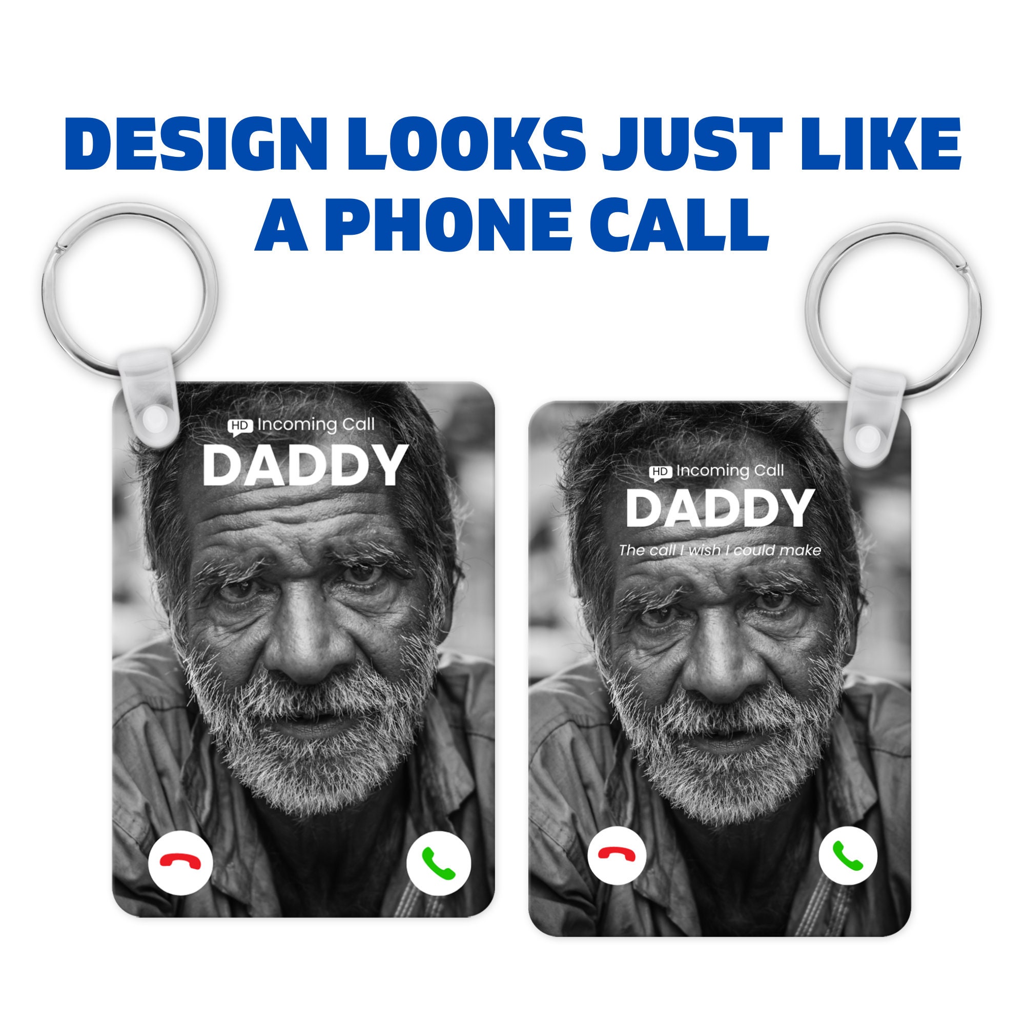 Memorial Phone Call Keychain Template | in Loving Memory (digital File ...