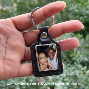Photo Key Chain | Custom Photo Key Chain | Leather Keychain | Custom Keychains | Keychain photo