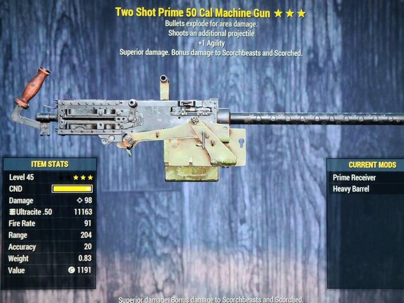 Two Shot Explosive 50 Cal 3 Star Fallout 76 Xbox Max Etsy Two Shot Explosive 50 Cal 3 Star Fallout 76 Xbox Max Etsy