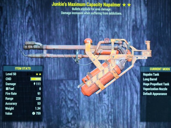 Legacy Junkies Explosive Flamer 2 Star Fallout 76 Xbox Etsy Legacy Junkies Explosive Flamer 2 Star Fallout 76 Xbox Etsy