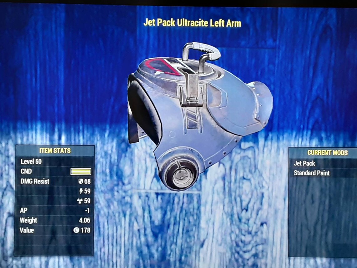 LEGACY ULTRACITE JETPACK left arm fallout 76 xbox max Etsy