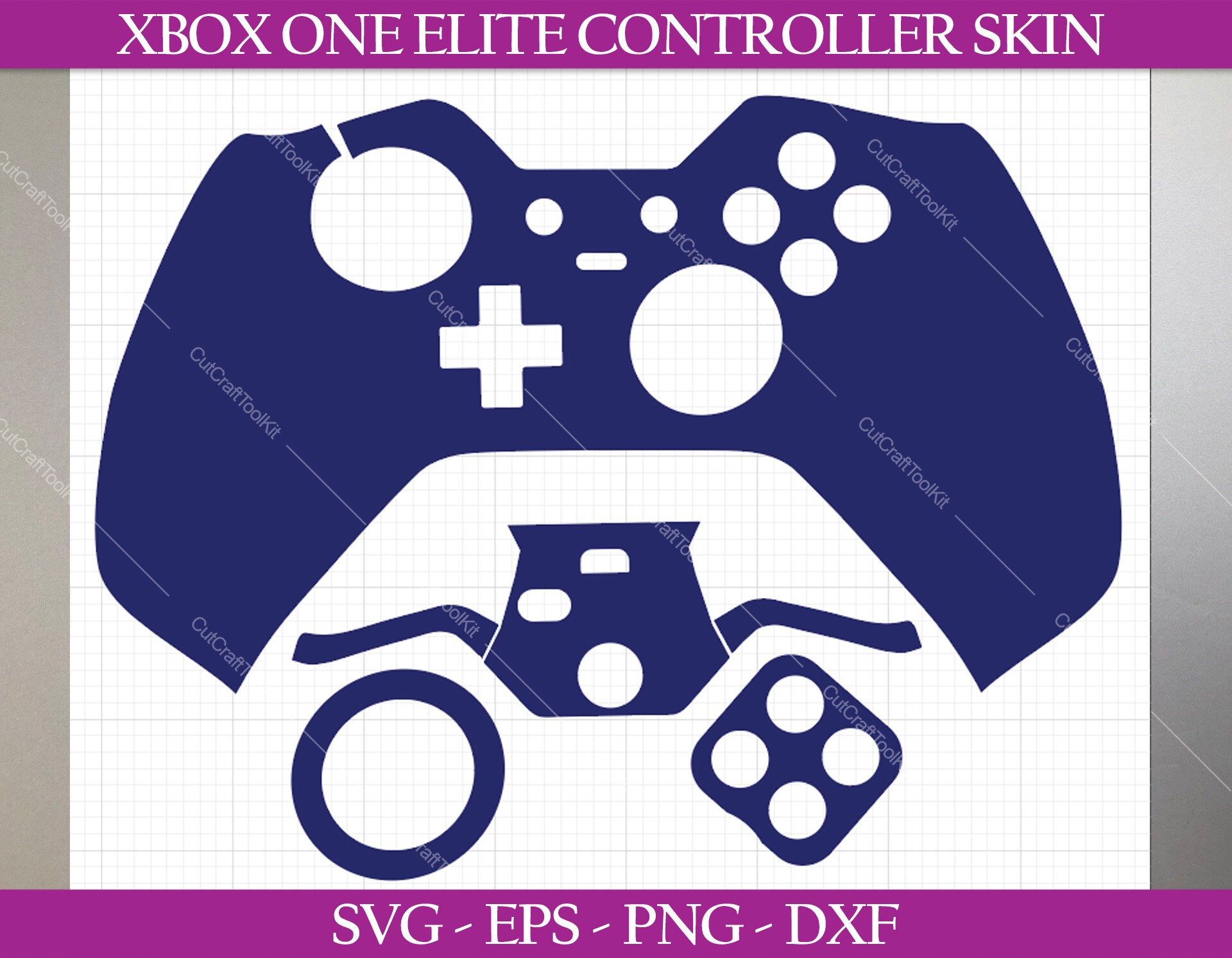 xbox one elite controller skin cut file svg eps dxf png etsy israel