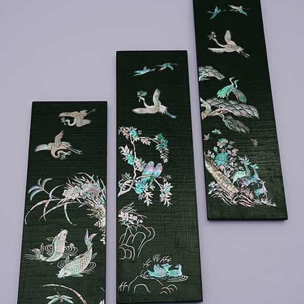 FEBRUARY MOUNTAIN Korean Traditional Versatile Mother of Pearl Tray/Panel - Najeon Chilgi Craftsmanship