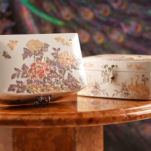 LUTY GÓRA Masa perłowa Zielona mała szkatułka na biżuterię z tacką na pierścionki Prezenty świąteczne Prezenty urodzinowe dla kobiet