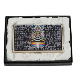 Perlmutt Visitenkartenetui, Traditionelles koreanisches Design, Geschenk für neuen Job, Abschlussfeier, Weihnachten, Geburtstagsgeschenk