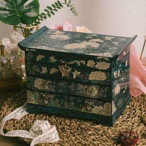 Febbraio Mountain Mother of Pearl Jewelry Organizer Box Idee regalo uniche per donne, mamma, regali di compleanno Regali per la festa della mamma dalla figlia