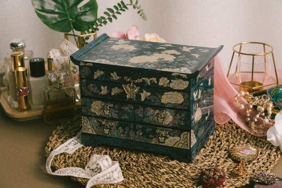 Produktbild von February Mountain Mother Of Pearl Jewelry Organizer Box With Ring