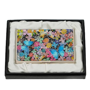 Estuche para tarjetas de visita de nácar, diseño tradicional coreano, regalo para un nuevo trabajo, graduación, Navidad, regalo de cumpleaños