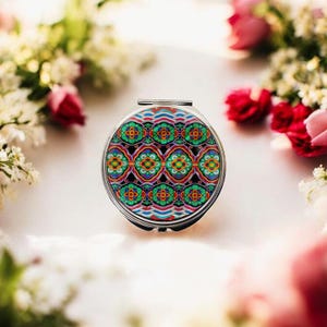 Espejo compacto de nácar coreano FEBRUARY MOUNTAIN, elegante espejo de maquillaje portátil con caja de regalo, regalos de cumpleaños y bodas para mujeres