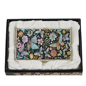 Porta biglietti da visita in madreperla, design tradizionale coreano a farfalla, regalo professionale per nuovo lavoro, donne, Natale, regalo di compleanno