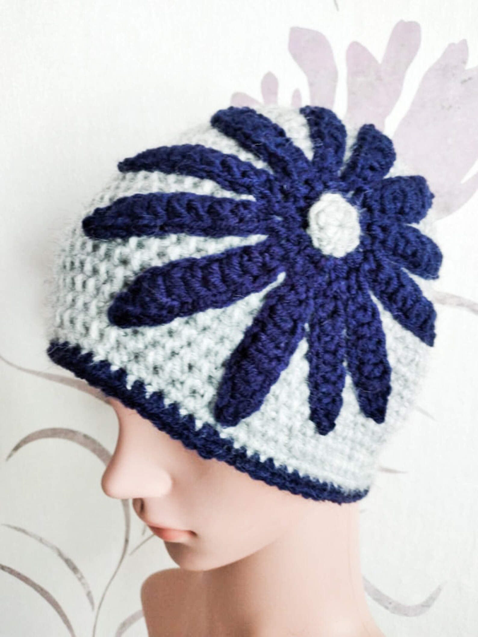 Retro Hat Margaret, Ladies Crochet Hat Hand Crochet, Adult Hat, Winter