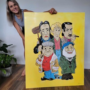 original extra large ONLY FOOLS and HORSES cartoon anime pop art Abstract original colourful painting canvas modern wall handmade