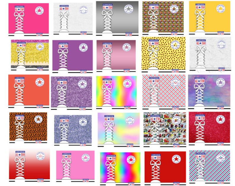 56 Shoe Designs Bundle Sublimation Designs Converse PNG Etsy