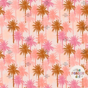 Seamless Summer Pattern, Palm Tree Pattern, Surface Pattern, Boho Seamless Pattern, Trendy Fabric Design, Trendy Seamless Pattern, Palm Tree