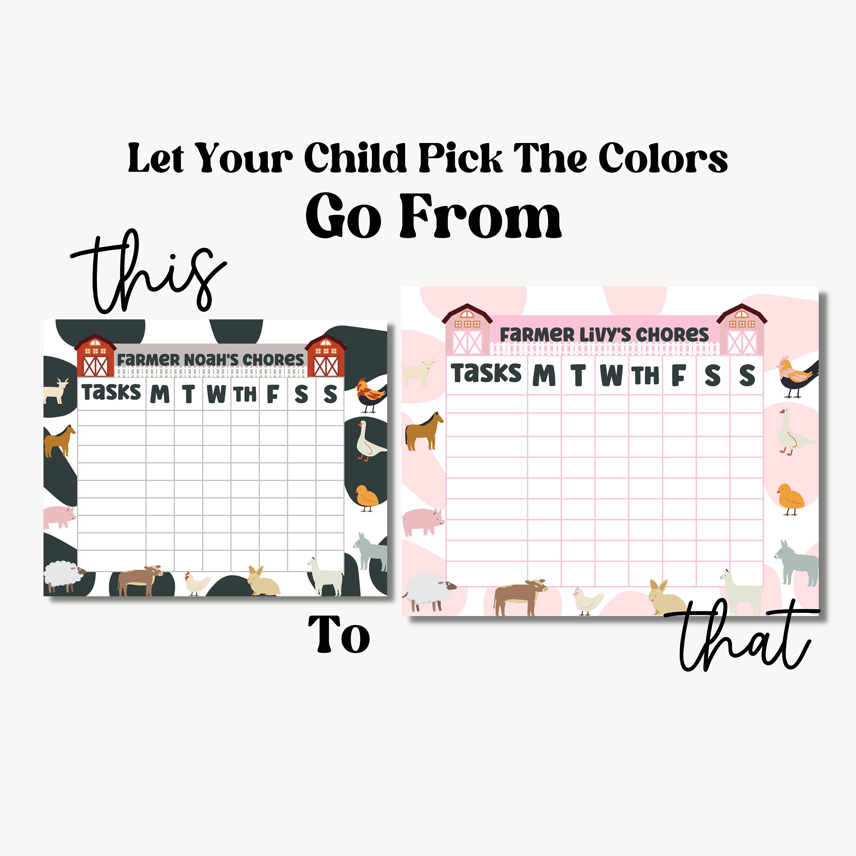 Canva Template Chore Chart for Kids Kids Chores Kids Chore - Etsy Canada