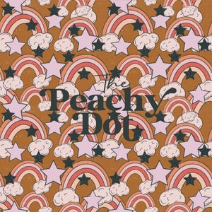 Seamless Rainbow Pattern, Star Pattern, Surface Pattern
