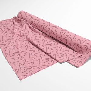 Seamless Pink Candy Cane Pattern, Seamless Colorful Christmas Pattern ...
