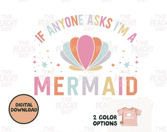 Zeemeermin Svg Png, Zomer Svg Png, Seashell Svg Png, I'm A Mermaid Svg-bestand, Svg-bestand voor shirt