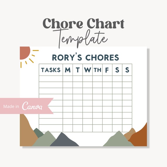 Free Printable Chore Charts to Help Kids Get Organized