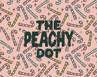 Seamless Christmas Pattern, Seamless Boho Christmas Candy Cane Pattern, Repeating Candy Cane Pattern, Seamless Christmas Candy Pattern