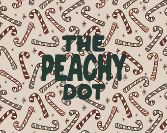 Seamless Christmas Pattern, Seamless Boho Christmas Candy Cane Pattern, Repeating Candy Cane Pattern, Seamless Christmas Candy Pattern