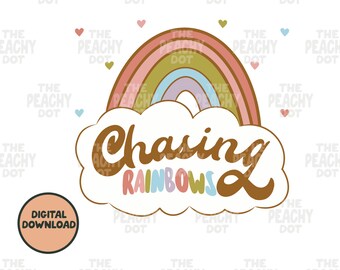 Chasing Rainbows Png, Rainbow Png, Digital Download
