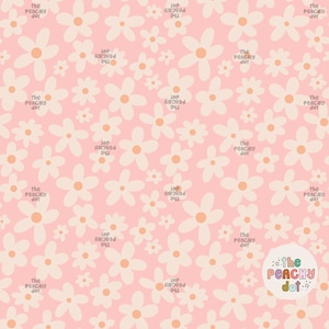 Seamless Pink Pattern, Seamless Pink Daisy Pattern, Seamless Retro ...