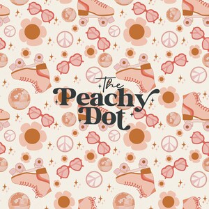 Seamless Roller Skating Pattern, Seamless Retro Pattern, Surface Pattern