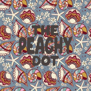 Seamless Summer Pattern, Seashell Pattern, Surface Pattern, Repeating Pattern, Retro Pattern, Seashell Seamless Pattern, Beach Seamless